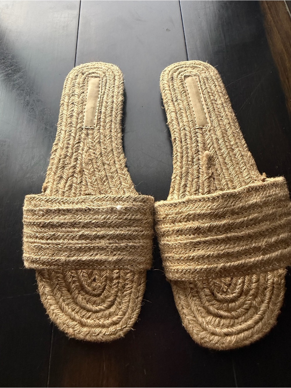 PrettyLittleThing Natural Straw Woven Slide Mules